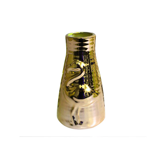 ENFEITE DE MESA EM CERAMICA MODELO MINI VASO DOURADO
