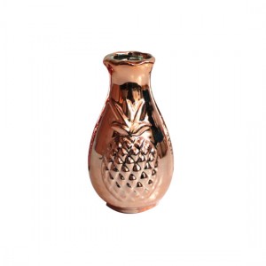 ENFEITE DE MESA EM CERAMICA MODELO MINI VASO ROSE