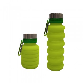 GARRAFA RETRATIL EM SILICONE VERDE