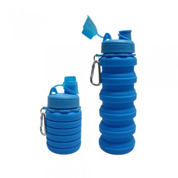 GARRAFA RETRATIL EM SILICONE AZUL GARRAFA RETRATIL EM SILICONE AZUL