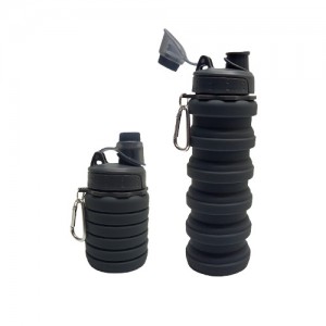 GARRAFA RETRATIL EM SILICONE PRETO GARRAFA RETRATIL EM SILICONE PRETO