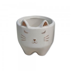 CACHEPOT MODELO GATO EM CERÂMICA P REF: FF1906-3