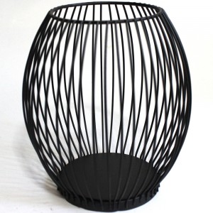 PORTA VELAS DECORATIVO PRETO EM METAL PORTA VELAS DECORATIVO PRETO EM METAL