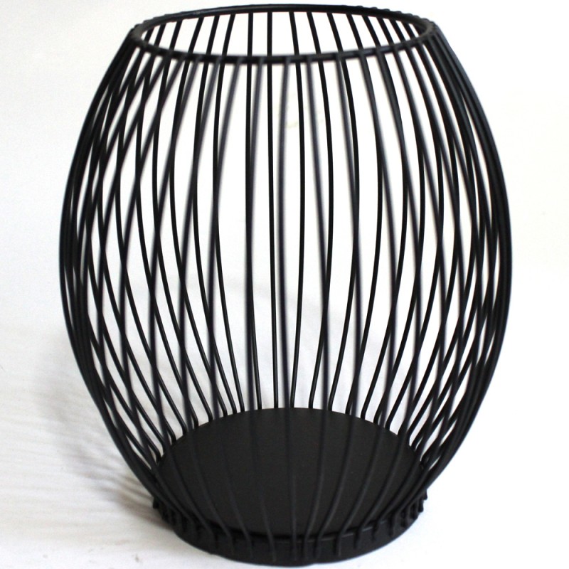 PORTA VELAS DECORATIVO PRETO EM METAL PORTA VELAS DECORATIVO PRETO EM METAL