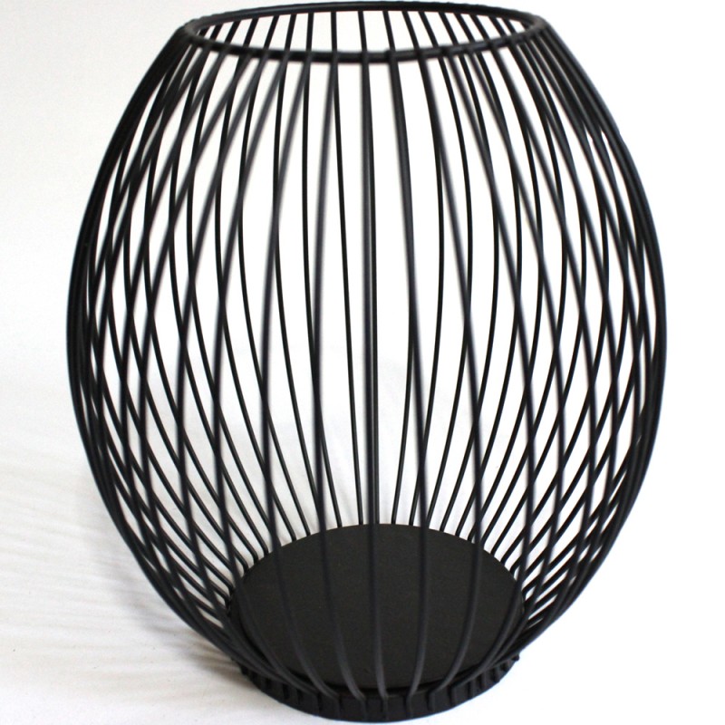 PORTA VELAS DECORATIVO PRETO EM METAL PORTA VELAS DECORATIVO PRETO EM METAL