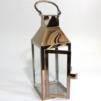 PORTA VELAS DECORATIVO EM METAL E VIDRO