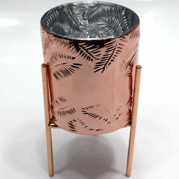 VASO DECORATIVO EM VIDRO C/SUPORTE METAL VASO DECORATIVO EM VIDRO C/SUPORTE METAL