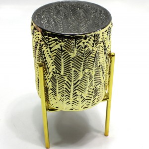 VASO DECORATIVO EM VIDRO C/SUPORTE METAL VASO DECORATIVO EM VIDRO C/SUPORTE METAL