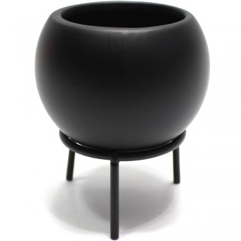 VASO DECORATIVO EM CERAMICA C/SUPORTE METAL VASO DECORATIVO EM CERAMICA C/SUPORTE METAL
