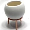 VASO DECORATIVO EM CERAMICA C/SUPORTE METAL