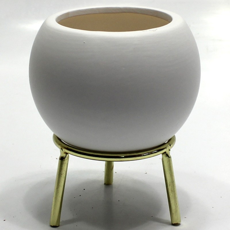 VASO DECORATIVO EM CERAMICA C/SUPORTE METAL VASO DECORATIVO EM CERAMICA C/SUPORTE METAL