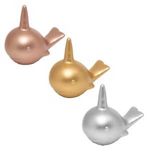 ENFEITE DECORATIVO DE CERÂMICA MODELO BALEIA REF: AP19915-3