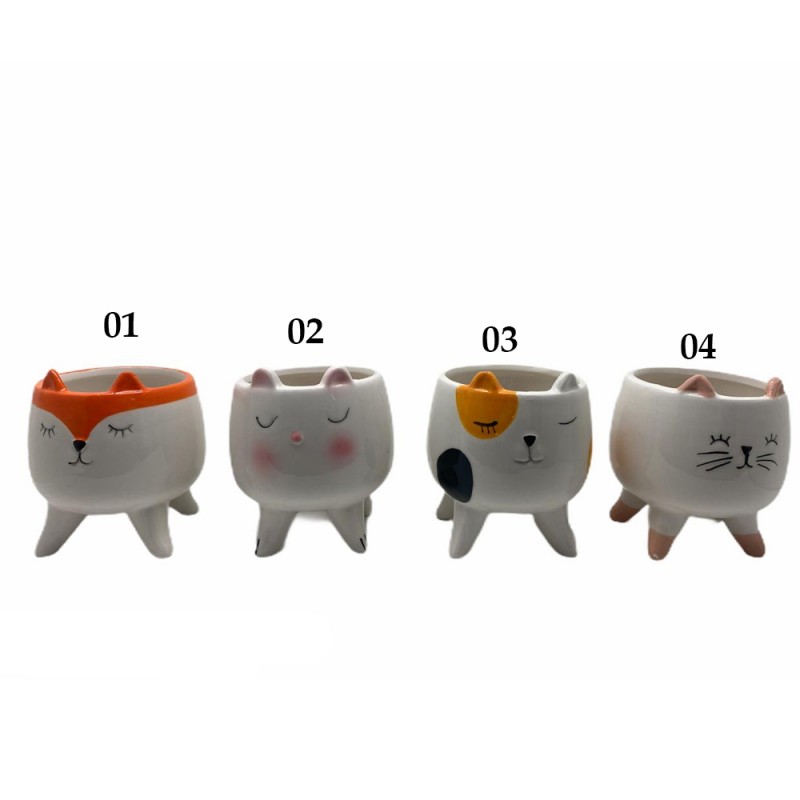 VASO DECORATIVO EM CERAMICA ANIMAIS REF: AP193040 VASO DECORATIVO EM CERAMICA ANIMAIS REF: AP193040