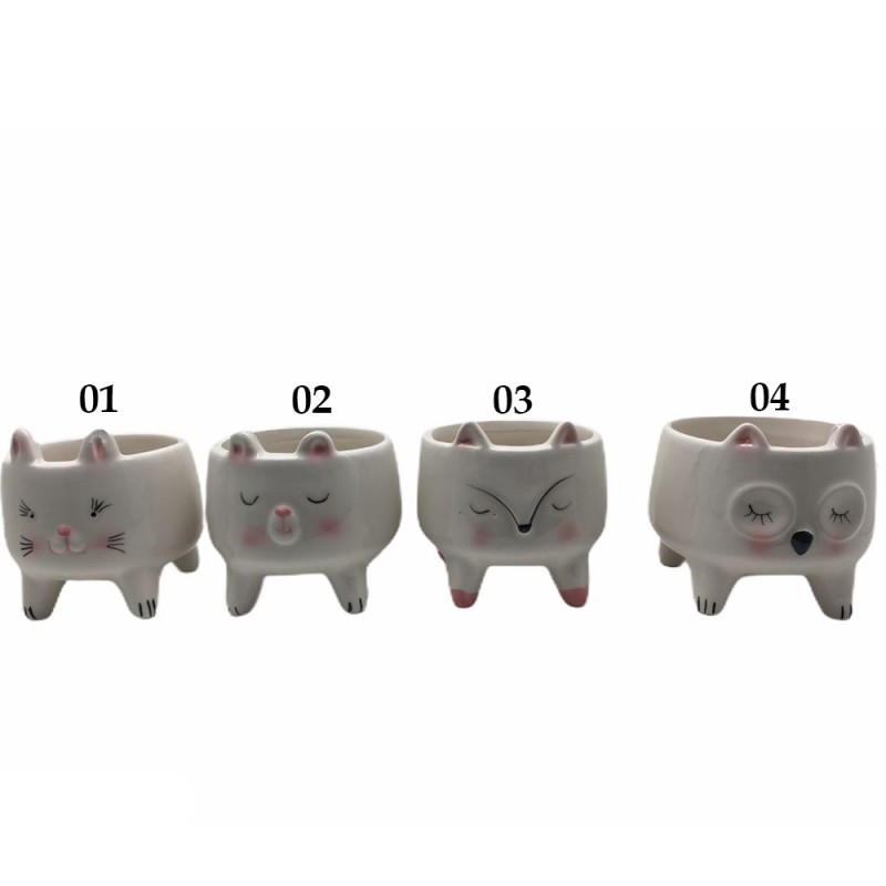 VASO EM CERAMICA ANIMAIS REF: AP193007 VASO EM CERAMICA ANIMAIS REF: AP193007