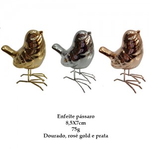 ENFEITE PÁSSARO EM CERÂMICA REF: AP19091208 ENFEITE PÁSSARO EM CERÂMICA REF: AP19091208