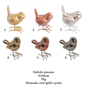 ENFEITE PÁSSARO EM CERÂMICA REF: AP090801