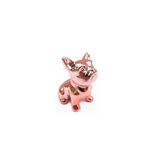 ENF.CERAMICA DE MESA P/DEC.ORN.MOD.CACHORRO  ROSE
