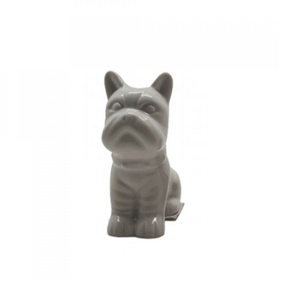 CACHORRO CERAMICA GRANDE BRANCO