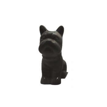 CACHORRO CERAMICA GRANDE PRETO