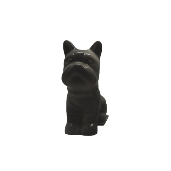 CACHORRO CERAMICA GRANDE PRETO
