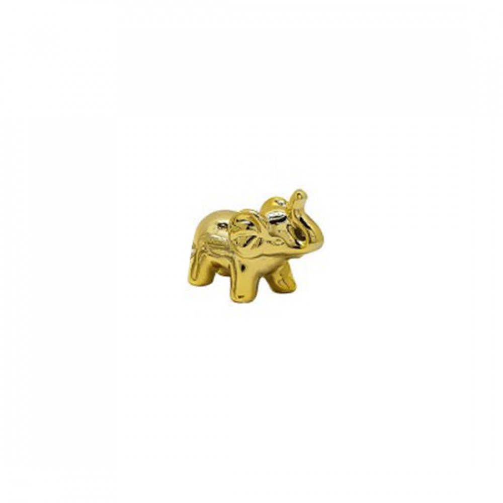 CERAMICA ELEFANTE PEQUENO DOURADO