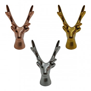 ENFEITE DECORATIVO EM CERAMICA MODELO ALCE REF: AP7132-D ENFEITE DECORATIVO EM CERAMICA MODELO ALCE REF: AP7132-D