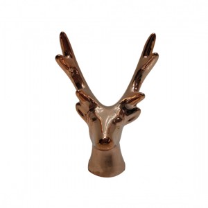 ENFEITE DECORATIVO EM CERAMICA MD. ALCE ROSE