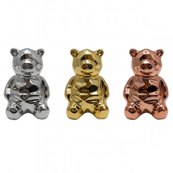 ENFEITE DECORATIVO EM CERAMICA MODELO URSO REF: AP7132B-1
