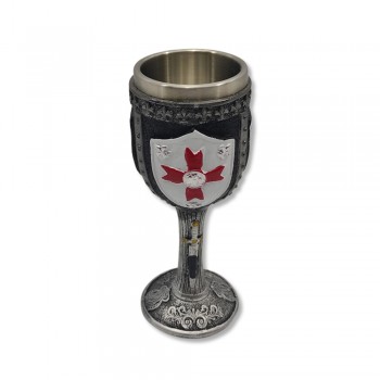 TAÇA MEDIEVAL MODELO CAVEIRA EM RESINA 150ML REF: 1123A