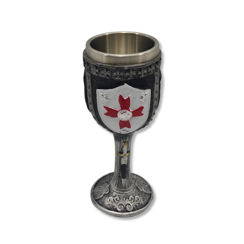 TAÇA MEDIEVAL MODELO CAVEIRA EM RESINA 150ML REF: 1123A