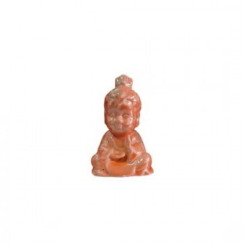 ENFEITE CERAMICA DEC. ESTATUA BUDA LARANJA ENFEITE CERAMICA DEC. ESTATUA BUDA LARANJA