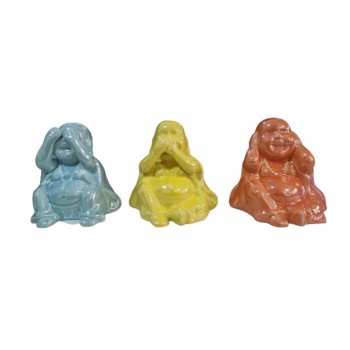 ENFEITE CERAMICA DEC. CJ 3 ESTATUA BUDA REF:XY15297-ABC ENFEITE CERAMICA DEC. CJ 3 ESTATUA BUDA REF:XY15297-ABC