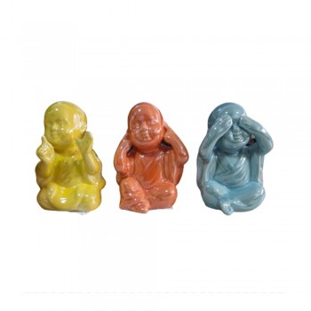 ENFEITE CERAMICA DEC. CJ 3 ESTATUA BUDA REF:XY15298-ABC ENFEITE CERAMICA DEC. CJ 3 ESTATUA BUDA REF:XY15298-ABC