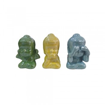 ENFEITE CERAMICA DEC. CJ 3 ESTATUA BUDA REF:XY15300-ABC ENFEITE CERAMICA DEC. CJ 3 ESTATUA BUDA REF:XY15300-ABC