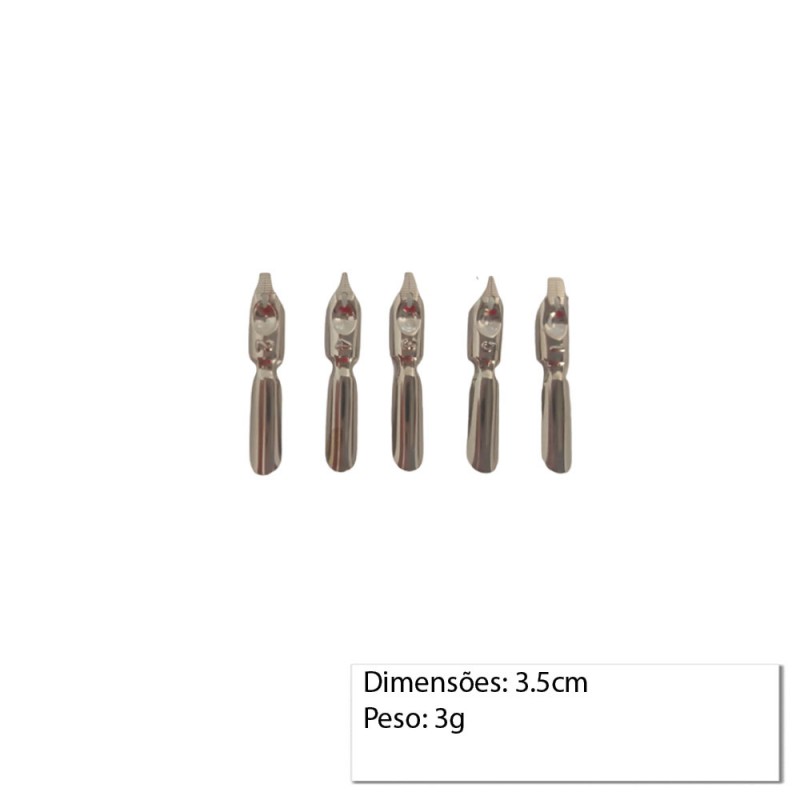 KIT CONT. 5 PONTAS EM METAL P/ESCRITA ARTISTICA REF: 567-5