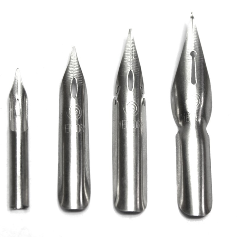 KIT CONT. 4 PONTAS EM METAL P/ESCRITA ARTISTICA REF: 566-4