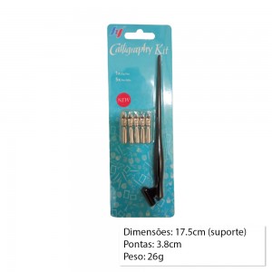 KIT CONT. 1 SUPORTE + 5 PONTAS METAL P/ESCRITA ARTÍSTICA REF: 569-5