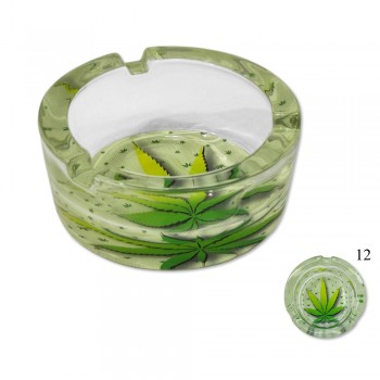 CINZEIRO DE MESA ESTAMPADO REDONDO EM VIDRO REF: G85-L CINZEIRO DE MESA ESTAMPADO REDONDO EM VIDRO REF: G85-L