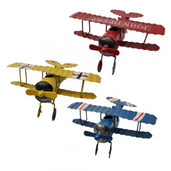 ENFEITE DECORATIVO MODELO AVIÃO MONOMOTOR  REF: 20167-C