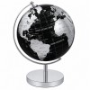 GLOBO TERRESTRE DECORATIVO DE MESA PRETO E PRATA REF: AP142AY4-14X19