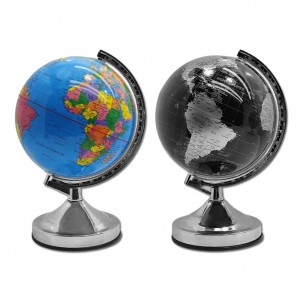 GLOBO TERRESTRE EM PLÁSTICO E METAL 20X30 REF: AP200AY-20X30