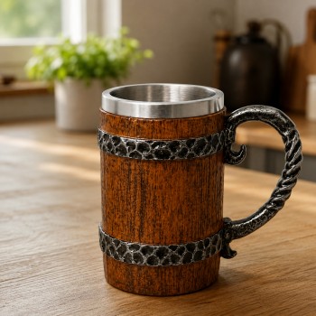 CANECA MEDIEVAL MODELO BARRIL EM RESINA 400ML REF: 1152B-1 CANECA MEDIEVAL MODELO BARRIL EM RESINA 400ML REF: 1152B-1