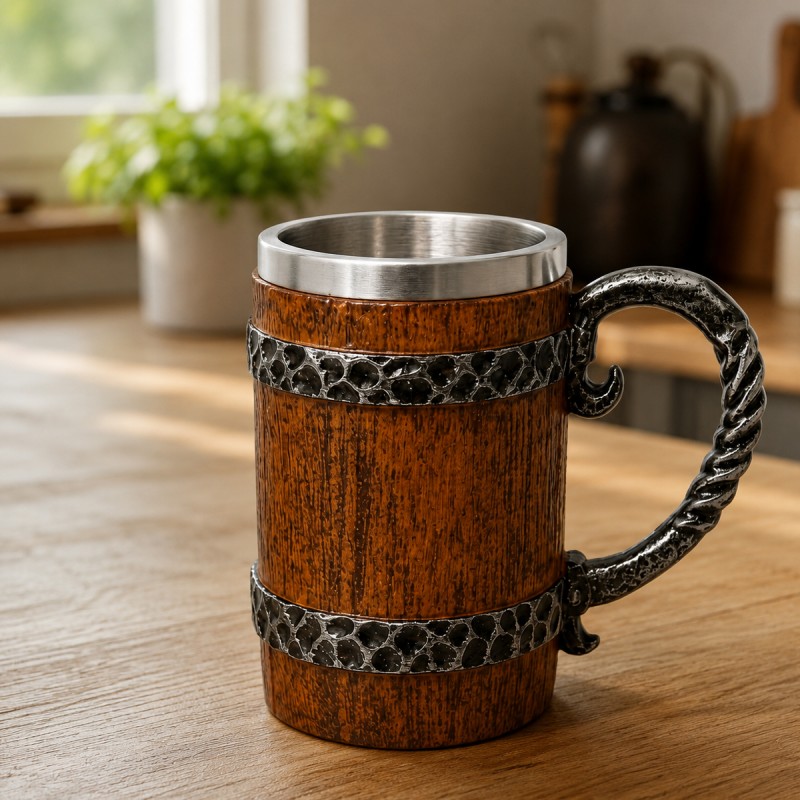 CANECA MEDIEVAL MODELO BARRIL EM RESINA 400ML REF: 1152B-1 CANECA MEDIEVAL MODELO BARRIL EM RESINA 400ML REF: 1152B-1