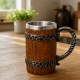 CANECA MEDIEVAL MODELO BARRIL EM RESINA 400ML REF: 1152B-1