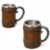 CANECA MEDIEVAL MODELO BARRIL EM RESINA 400ML REF: 1152B-1