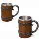 CANECA MEDIEVAL MODELO BARRIL EM RESINA 400ML REF: 1152B-1