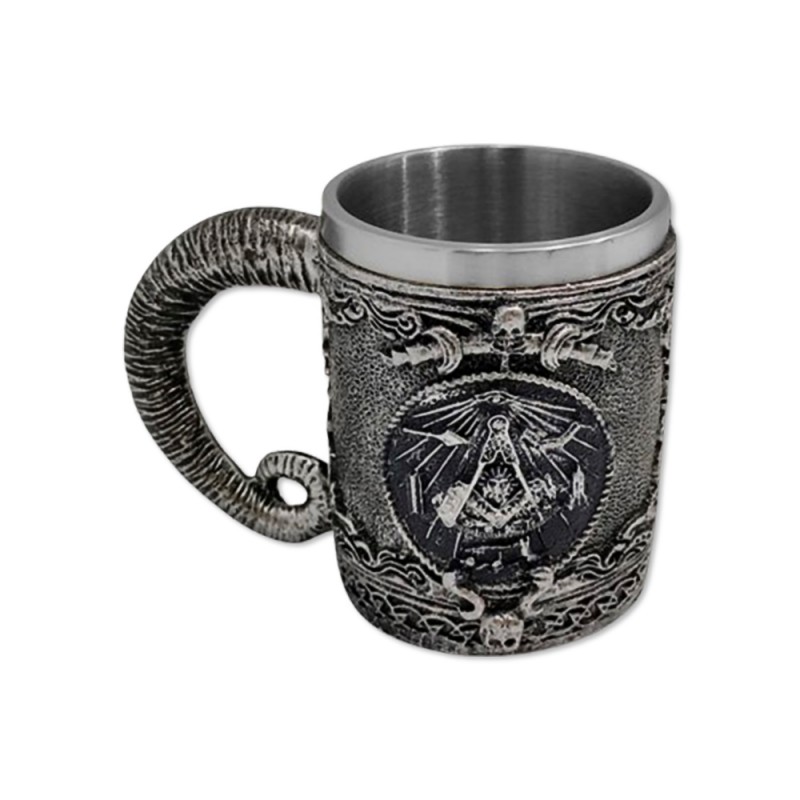 CANECA MEDIEVAL MODELO MAÇONARIA EM RESINA E INOX 400ML REF: 1163B CANECA MEDIEVAL MODELO MAÇONARIA EM RESINA E INOX 400ML REF: 1163B