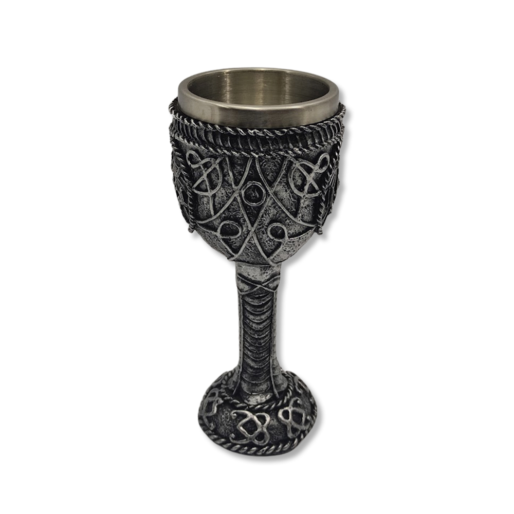 TAÇA MEDIEVAL MODELO MAÇONARIA EM RESINA 150ML REF: 1162A