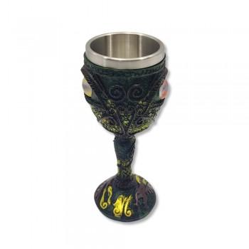 TAÇA MEDIEVAL MODELO OLHOS DE DRAGÃO EM RESINA 150ML REF: 1161A