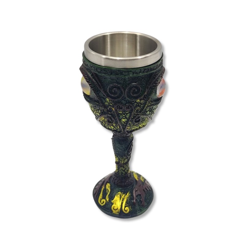 TAÇA MEDIEVAL MODELO OLHOS DE DRAGÃO EM RESINA 150ML REF: 1161A TAÇA MEDIEVAL MODELO OLHOS DE DRAGÃO EM RESINA 150ML REF: 1161A